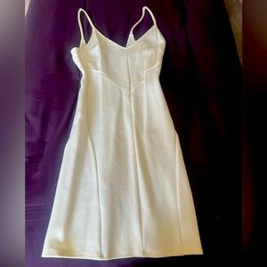 New With Tags Small White V Neck Sexy stretchy mini dress NWT